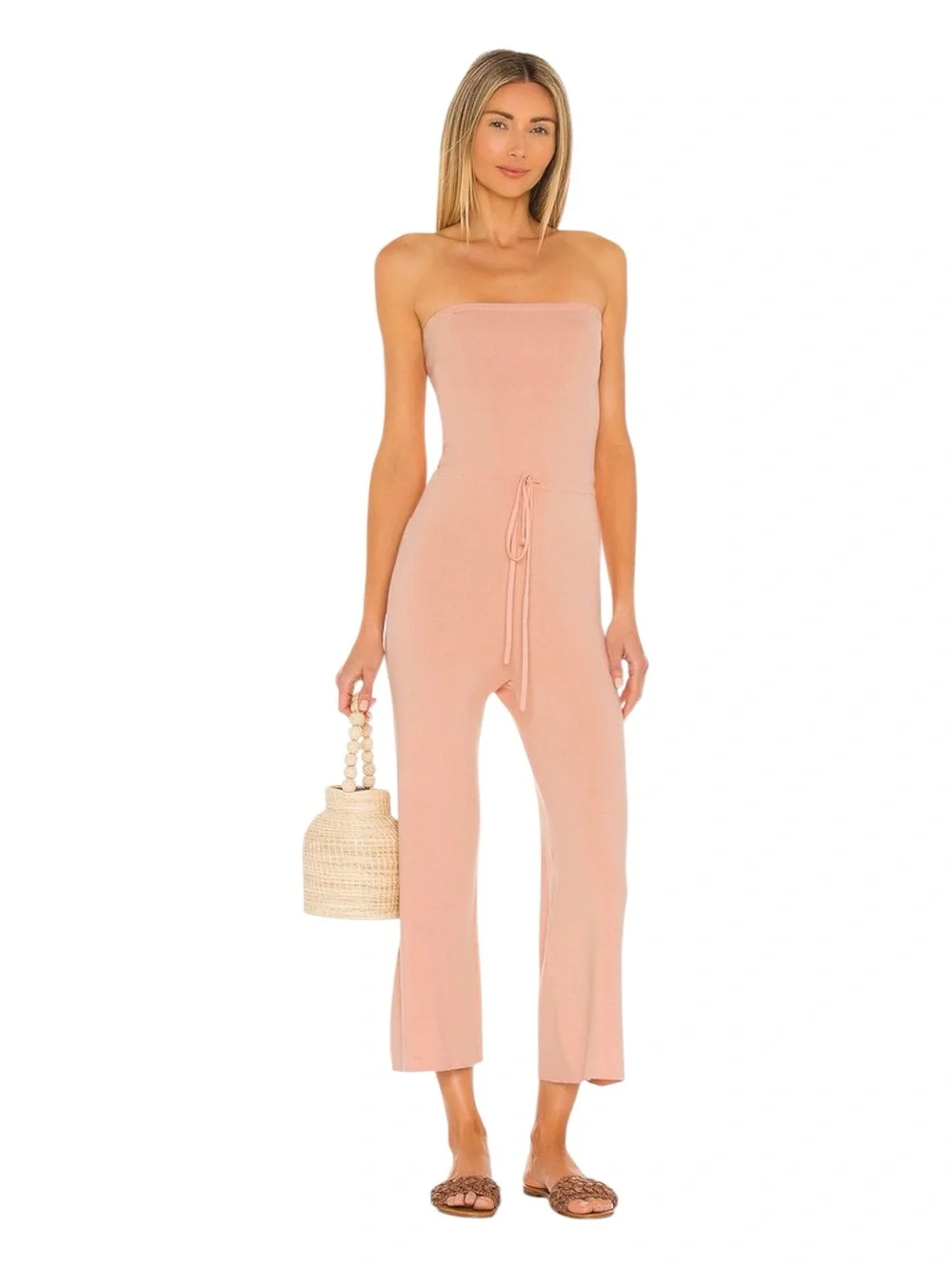 Lovers + Friends Lola Knit Strapless Jumpsuit Size Small